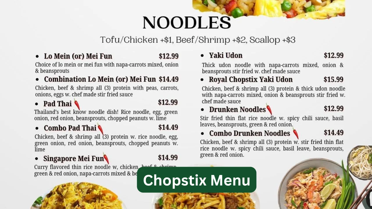 Chopstix Menu