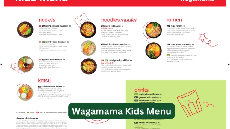 Wagamama Kids Menu