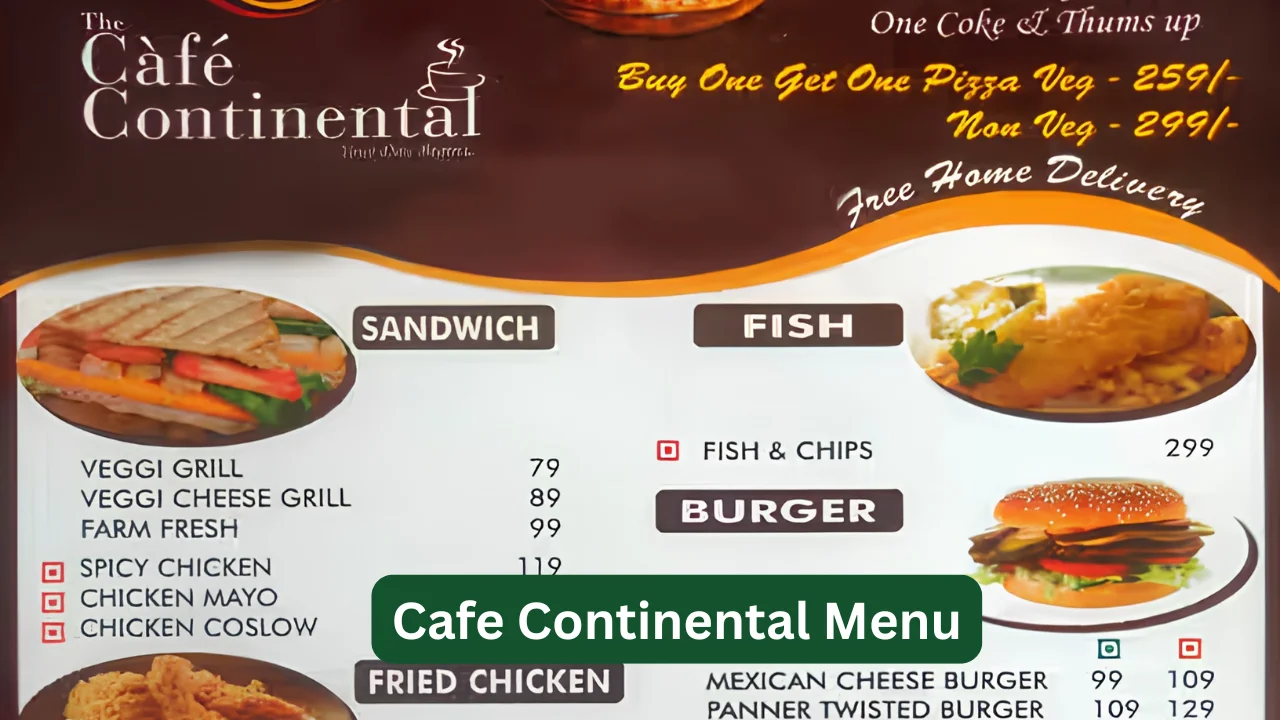 Cafe Continental Menu