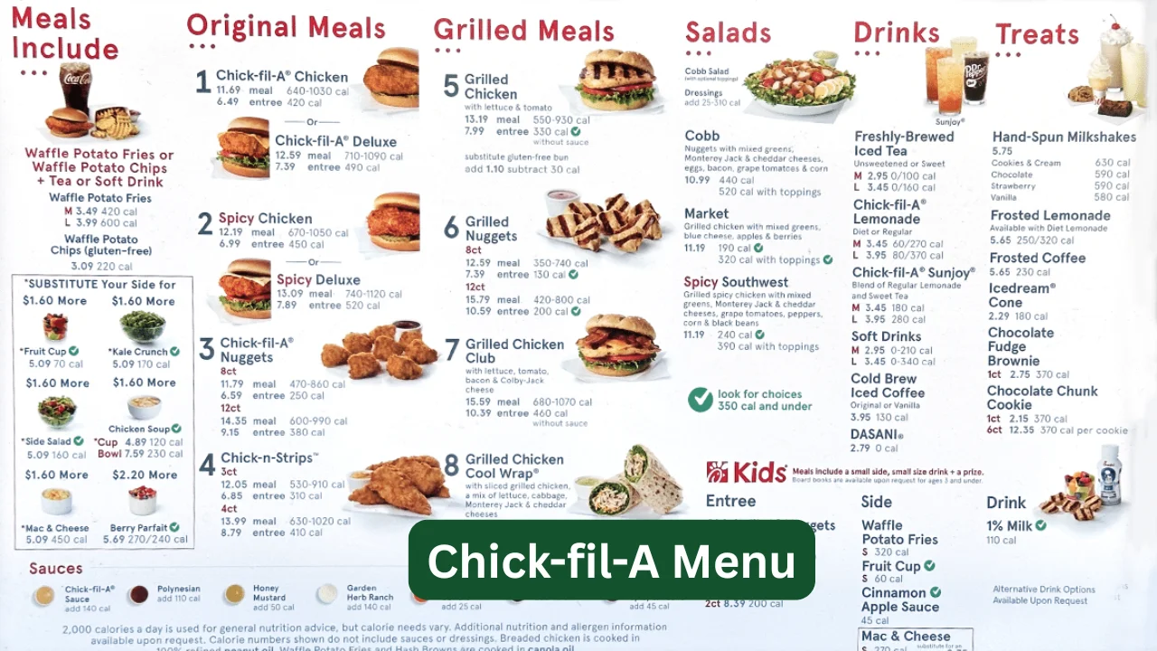 Chick-fil-A Menu