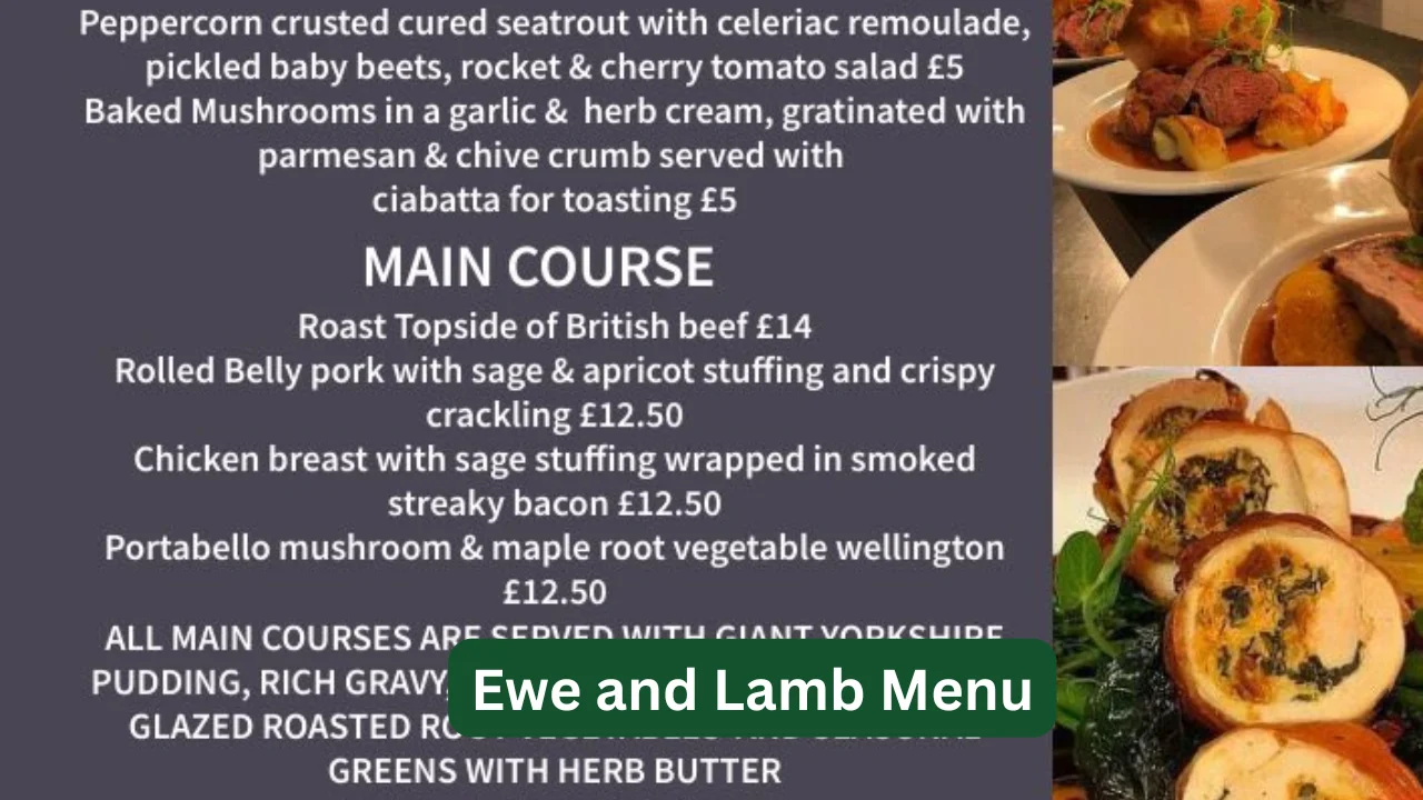 Ewe and Lamb Menu