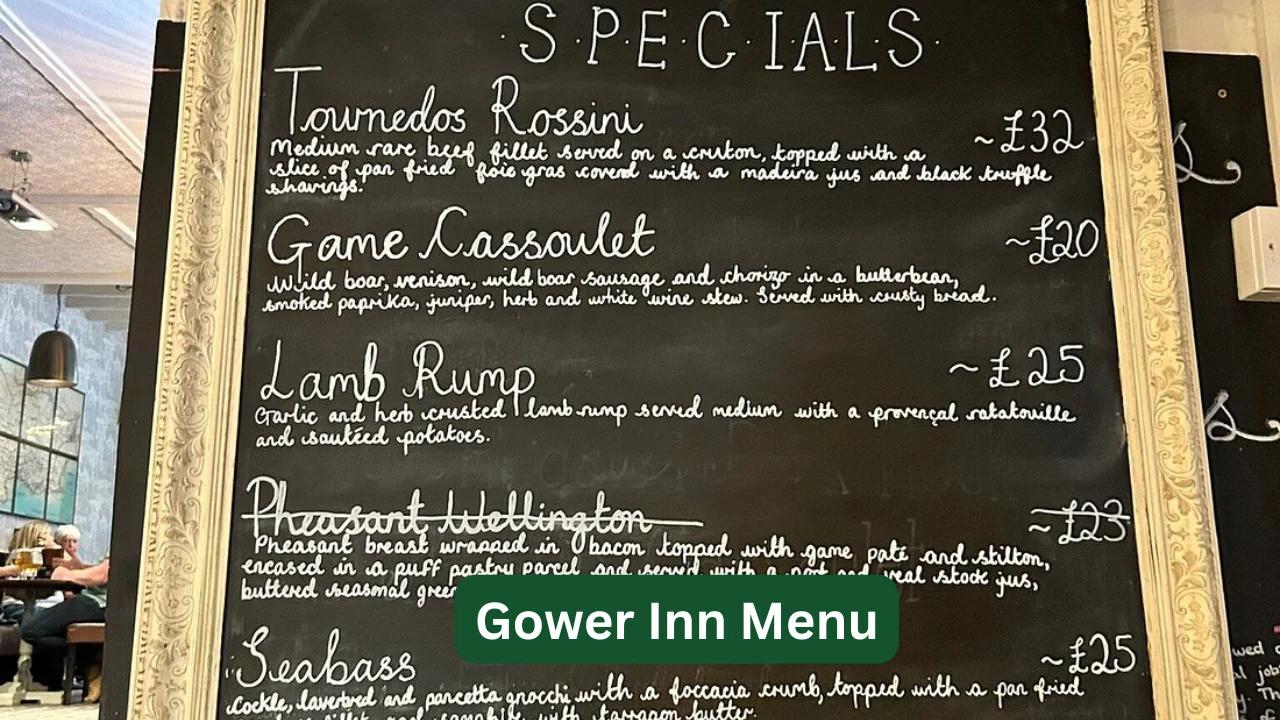 Gower Inn Menu
