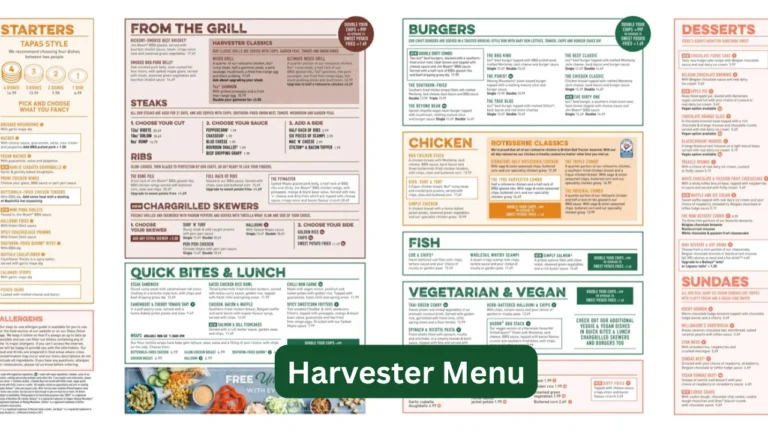 Harvester Menu