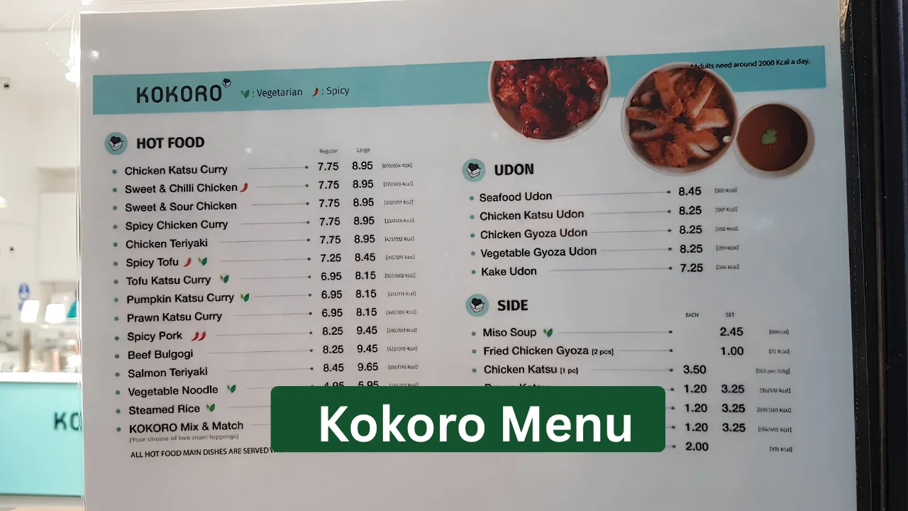 Kokoro Menu