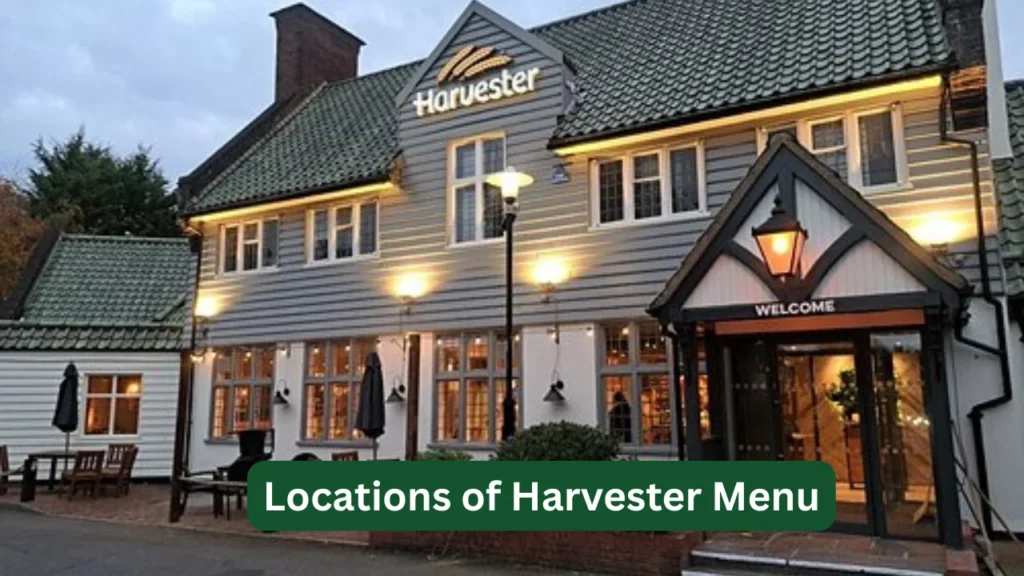 Locations of Harvester Menu