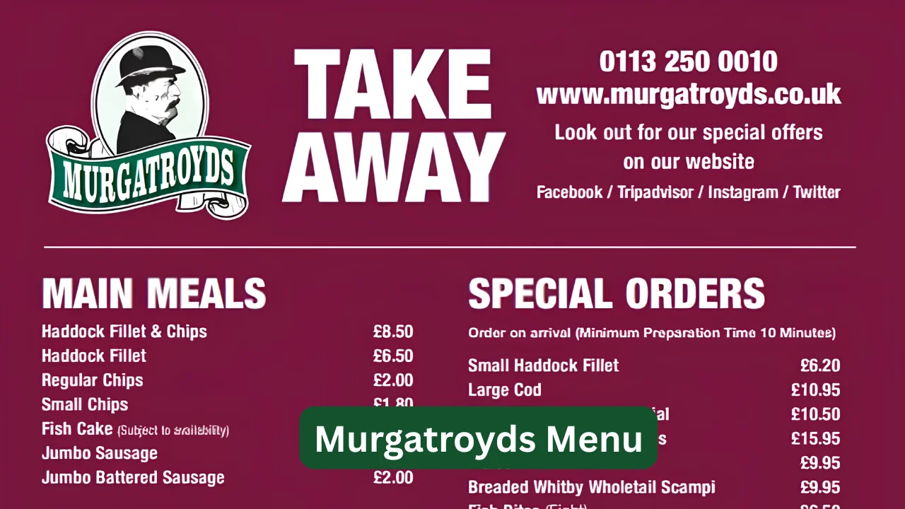 Murgatroyds Menu