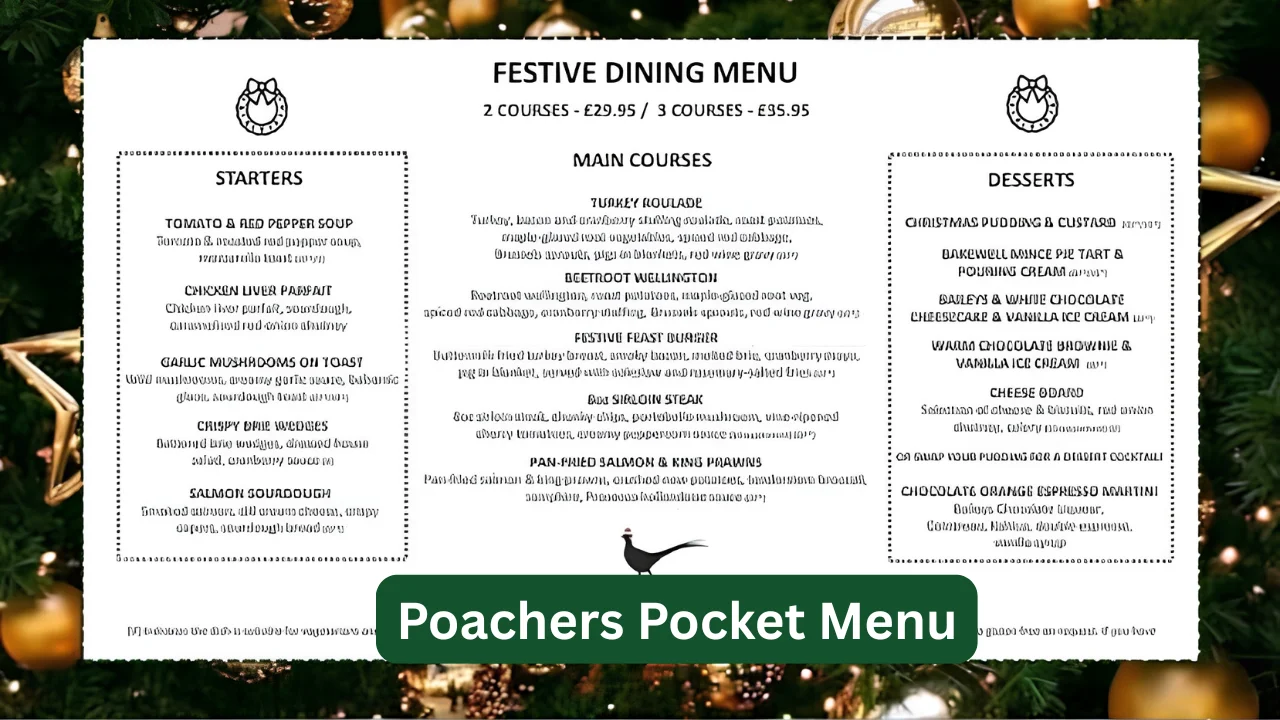 Poachers Pocket Menu