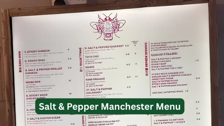 Salt & Pepper Manchester Menu