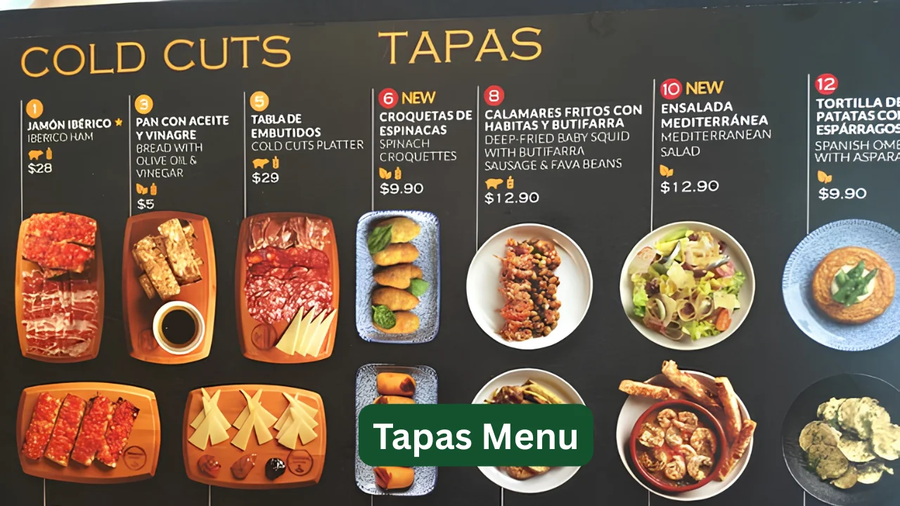 Tapas Menu