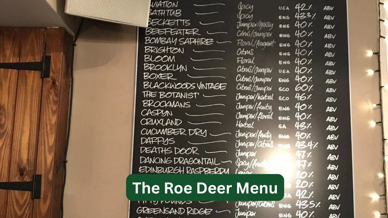 The Roe Deer Menu