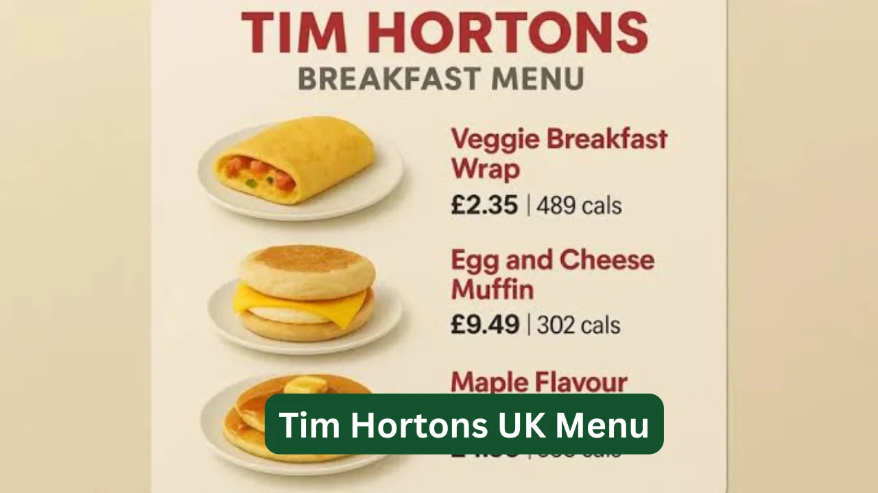 Tim Hortons UK Menu