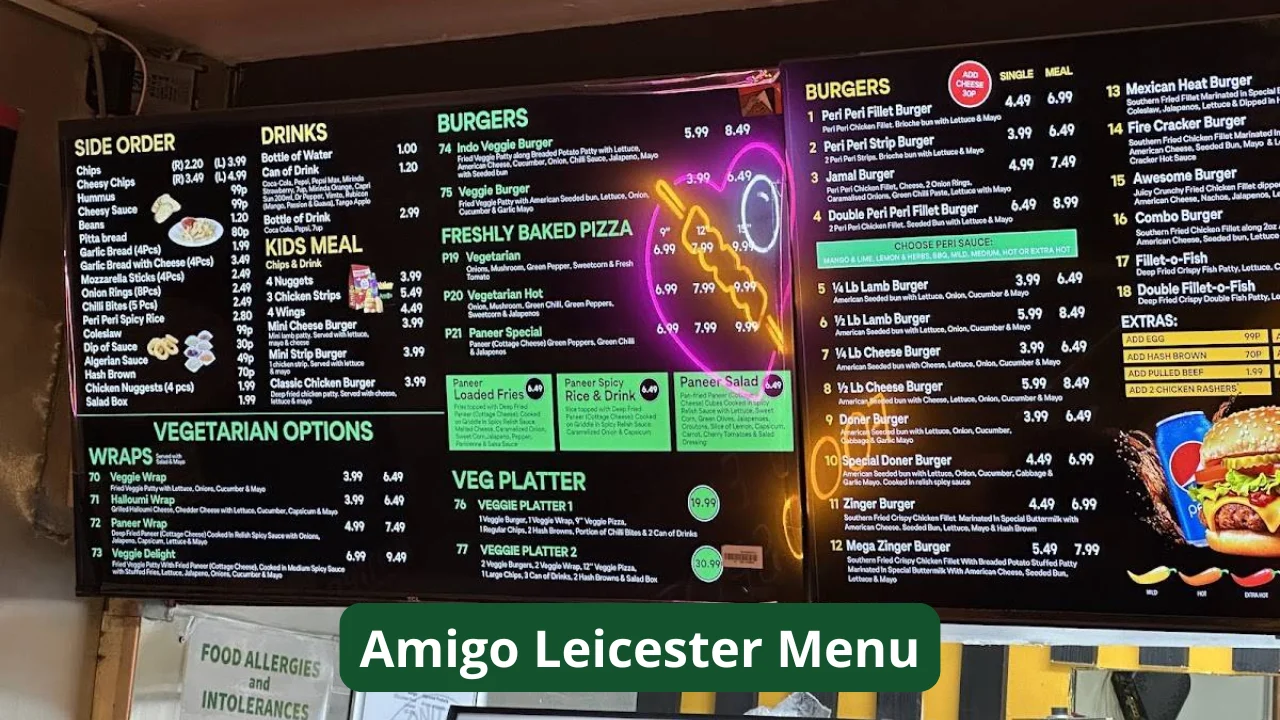 Amigo Leicester Menu