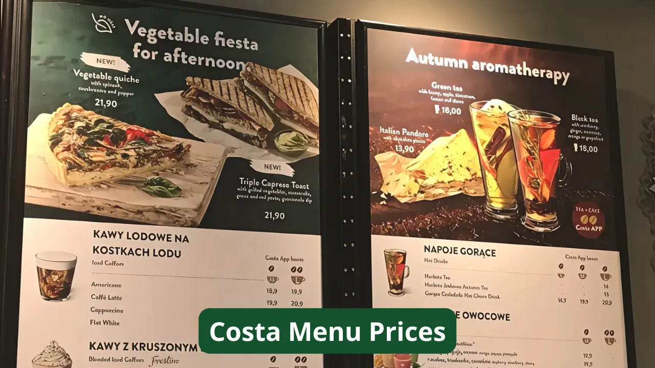 Costa Menu Prices