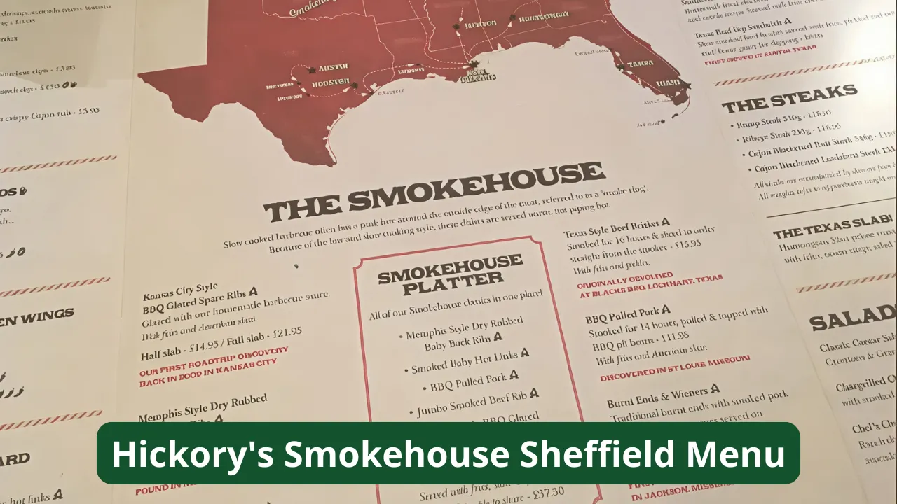 Hickory's Smokehouse Sheffield Menu