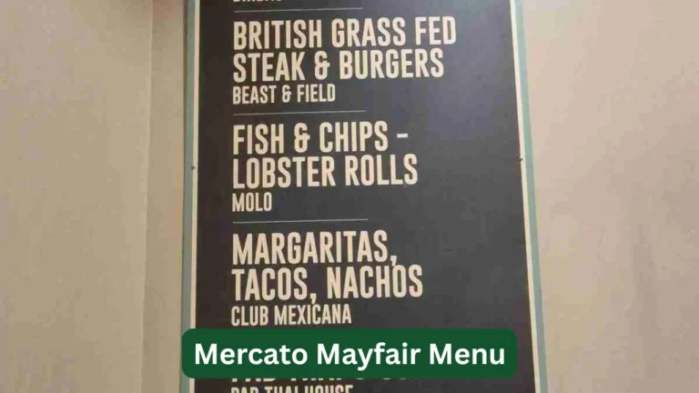 Mercato Mayfair Menu